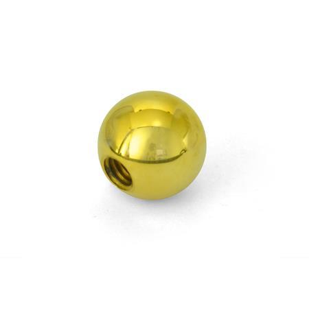 [8TSB4/BR] BK-MS-1.88-1/2X13 BALL KNOB BRASS